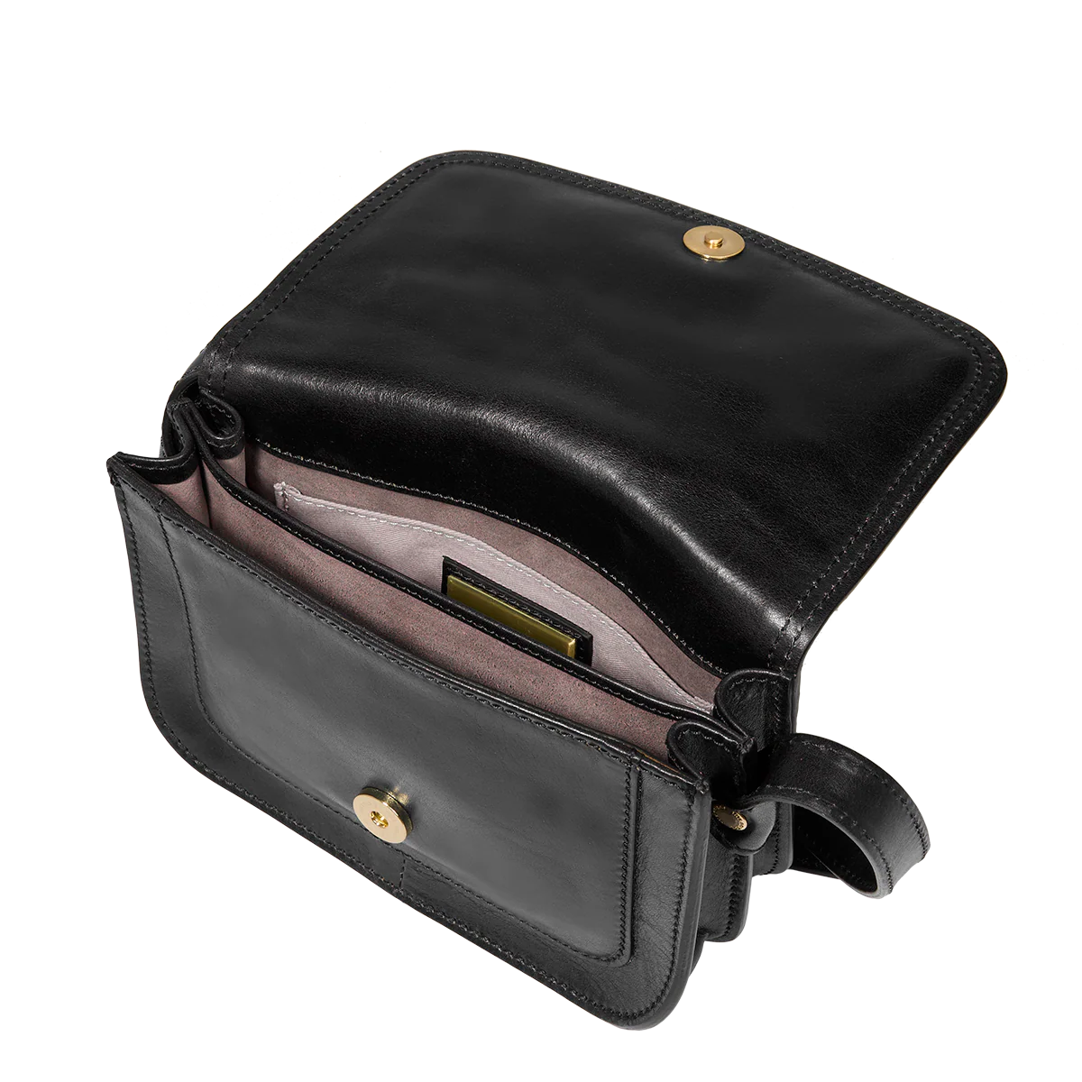Small leather crossbody with compartments - Image 4