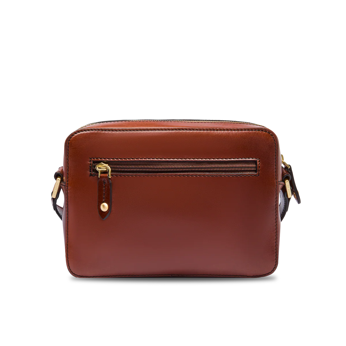 Men's leather crossbody with front zip - Image 3