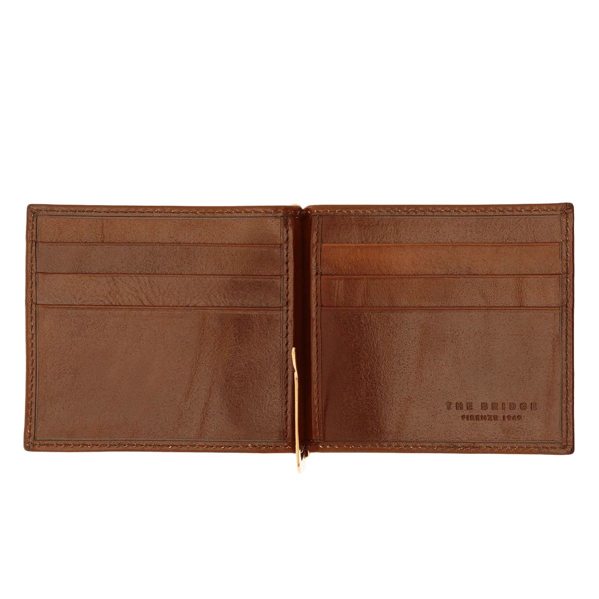 Leather card holder with money clip - Image 2