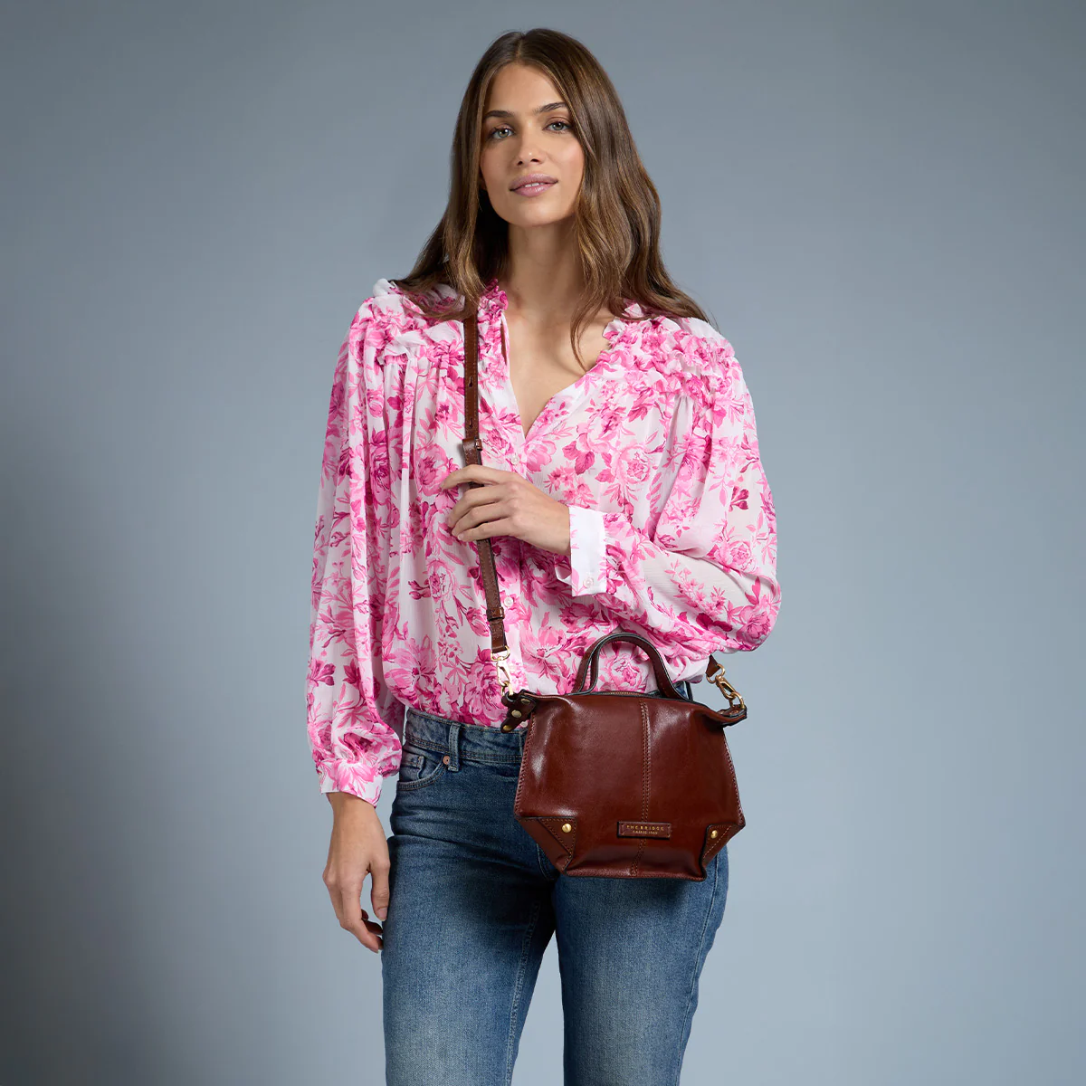 Crossbody bag in leather with zip closure - size s - Image 7
