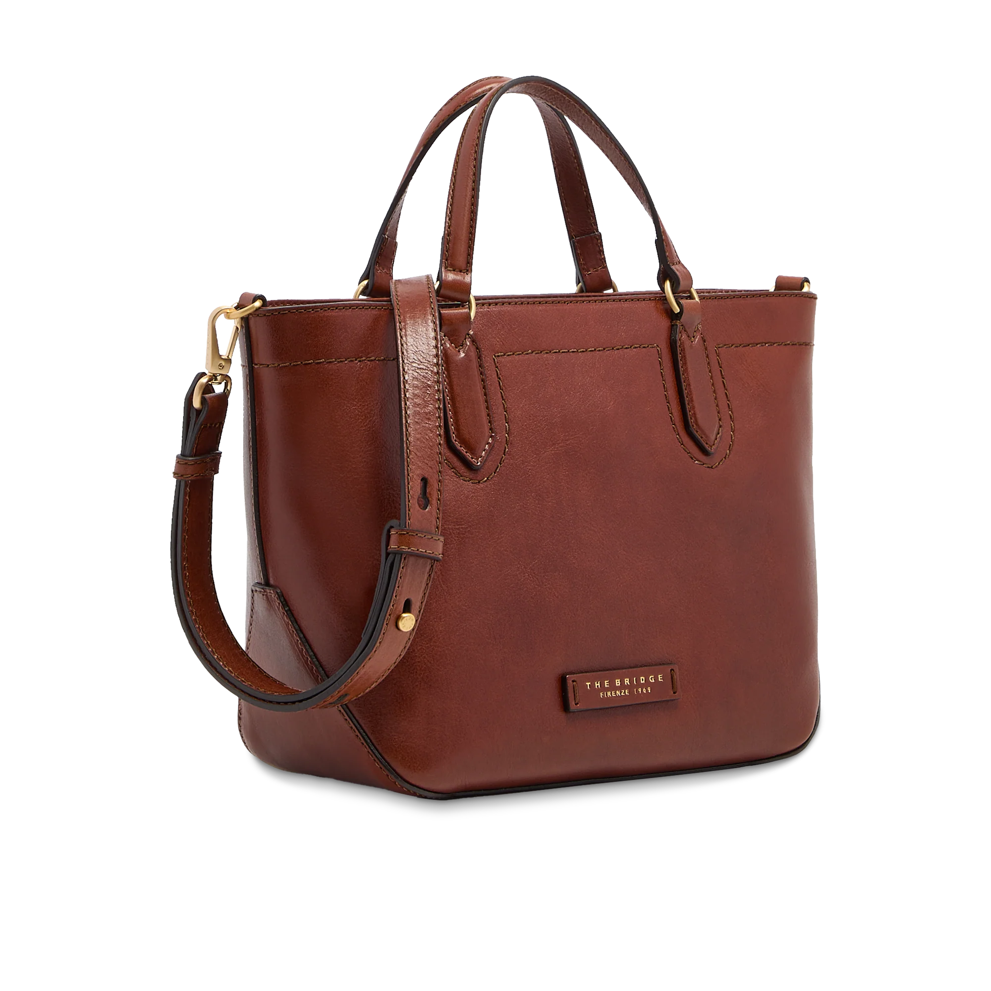 Leather handbag with removable shoulder strap - Image 2