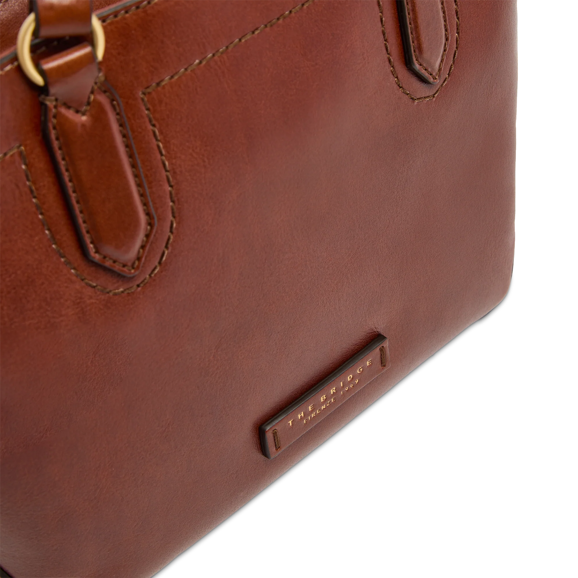 Leather handbag with removable shoulder strap - Image 4