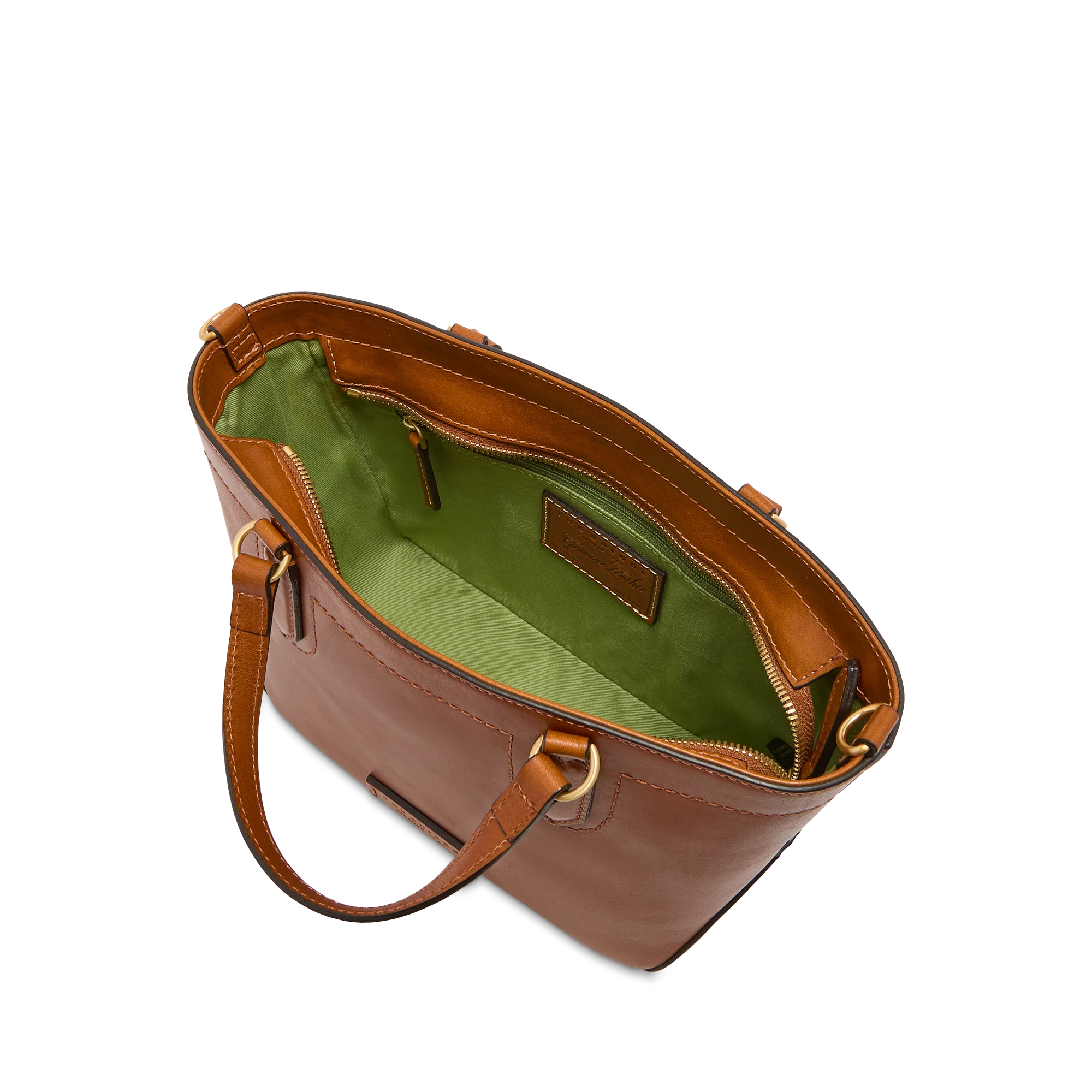 Leather handbag with removable shoulder strap - Image 4