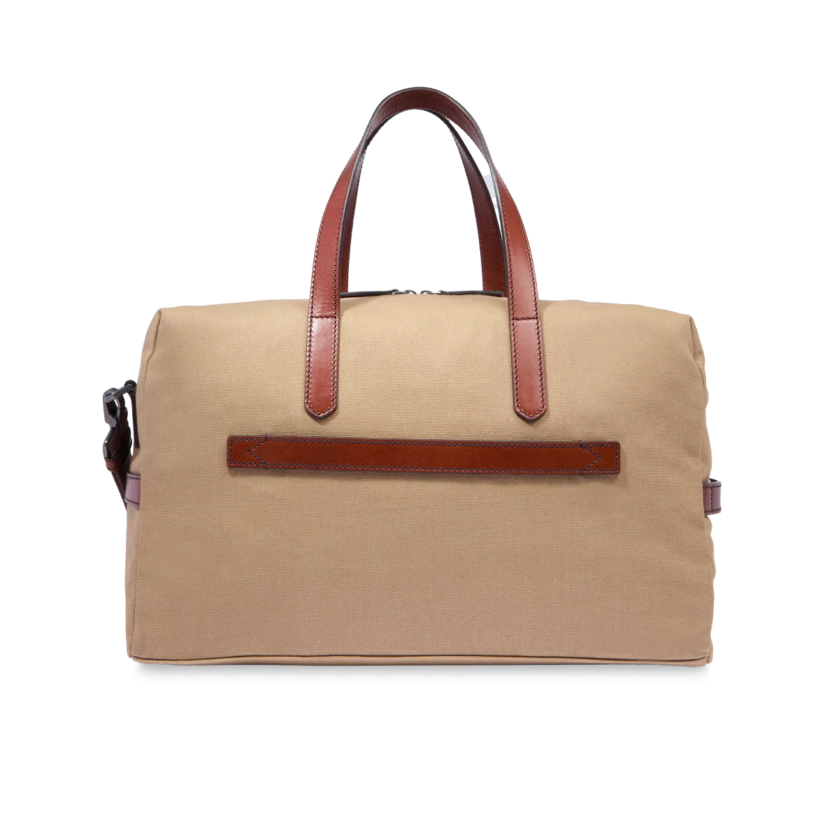 Leather and fabric duffle bag small size - Image 3