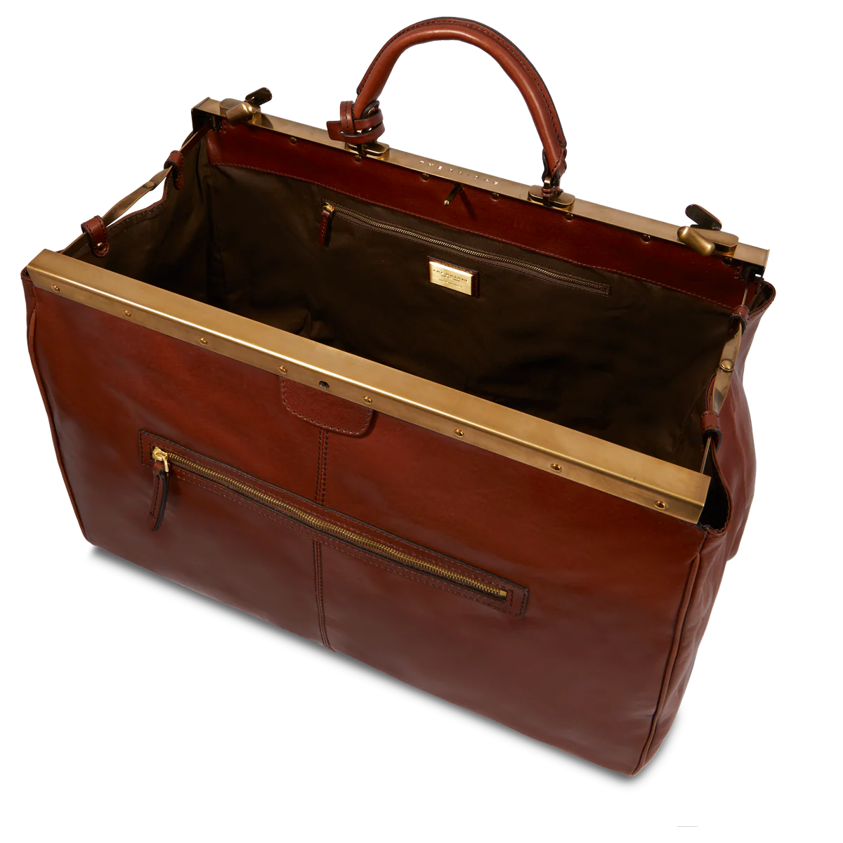 Leather travel duffle bag - Image 3