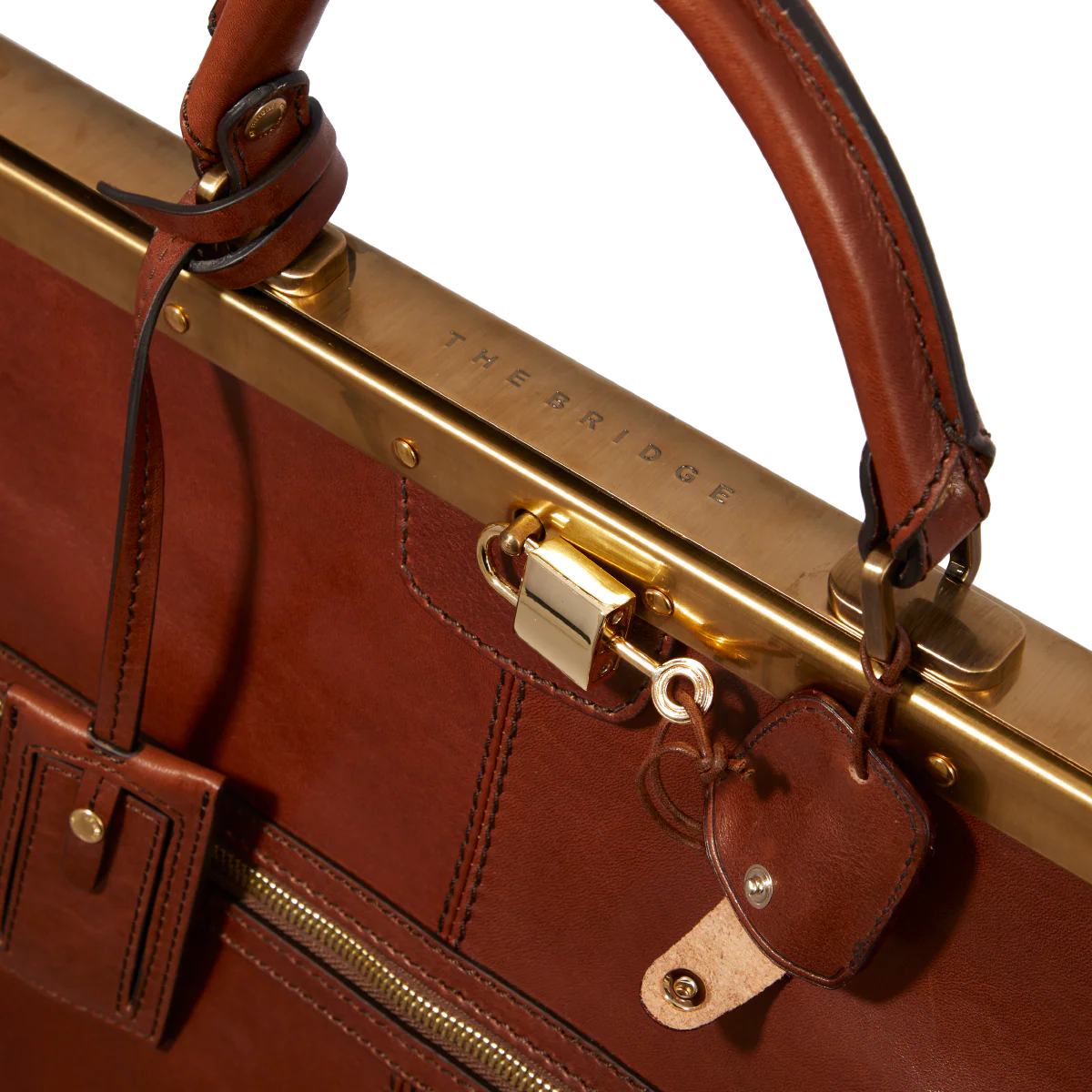 Leather travel duffle bag - Image 4