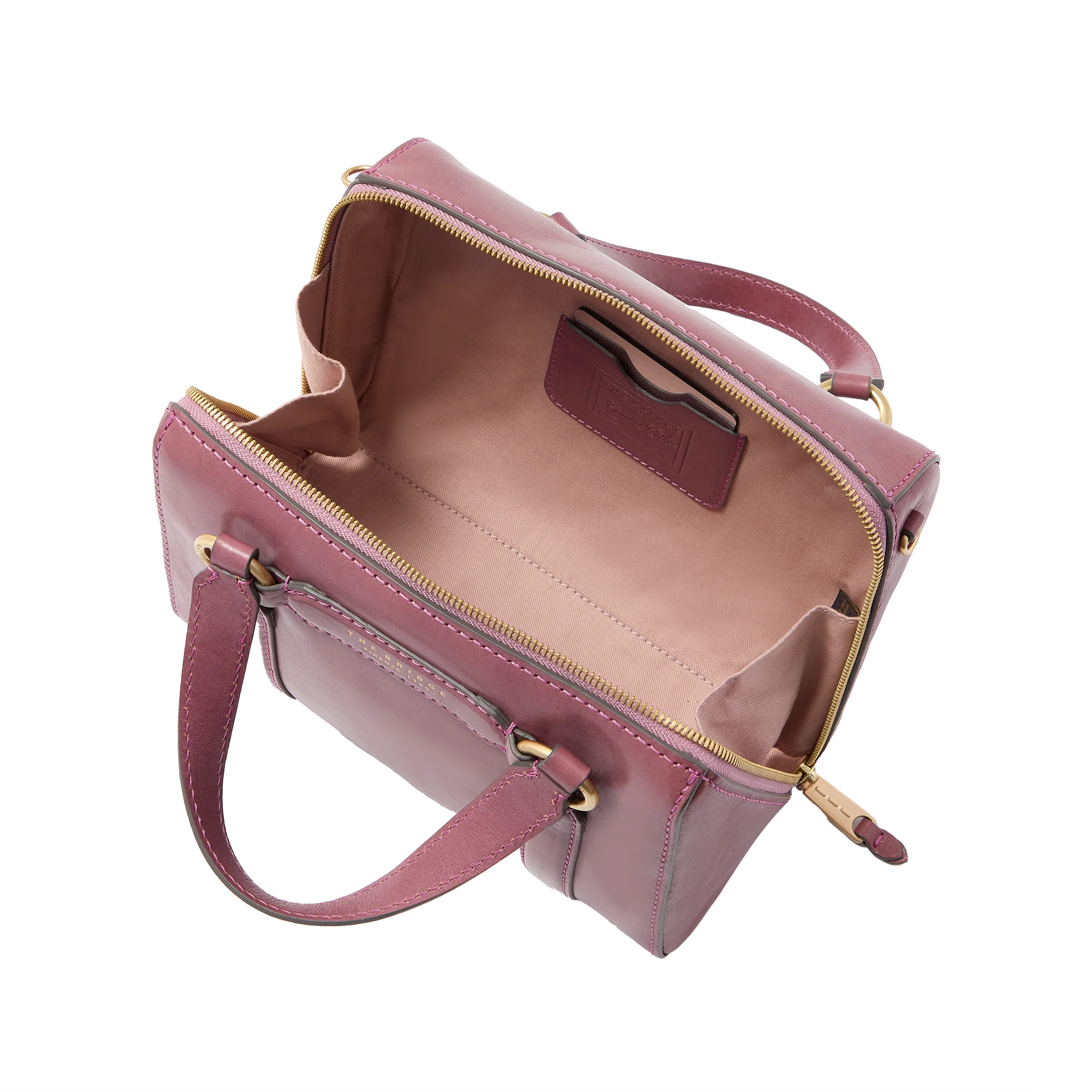 Leather handbag with removable shoulder strap - Image 4