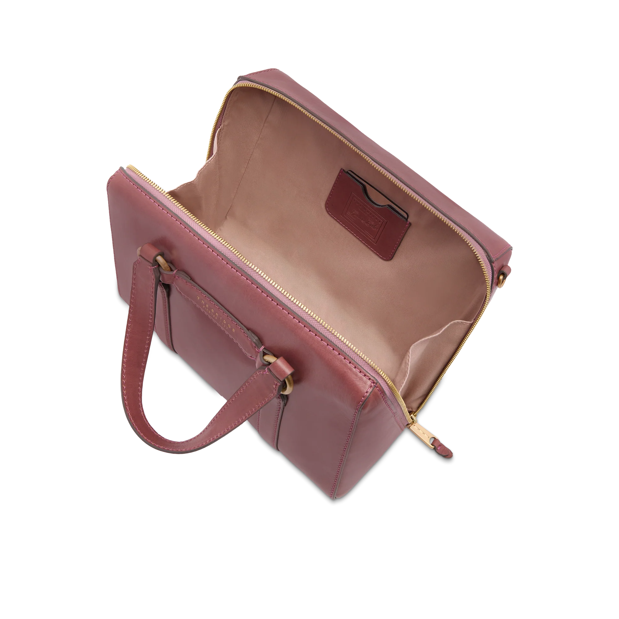 Large leather handbag with shoulder strap - Image 4
