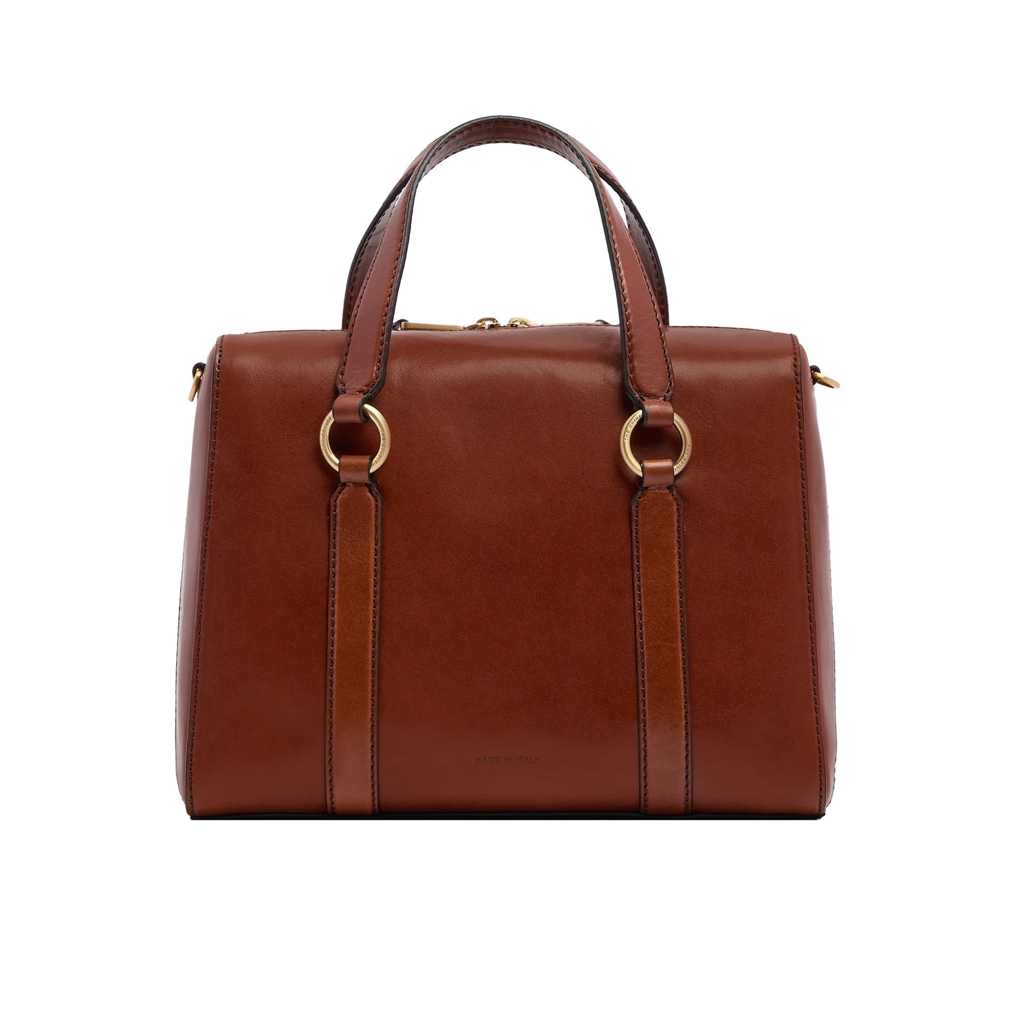 Large leather handbag with shoulder strap - Image 3