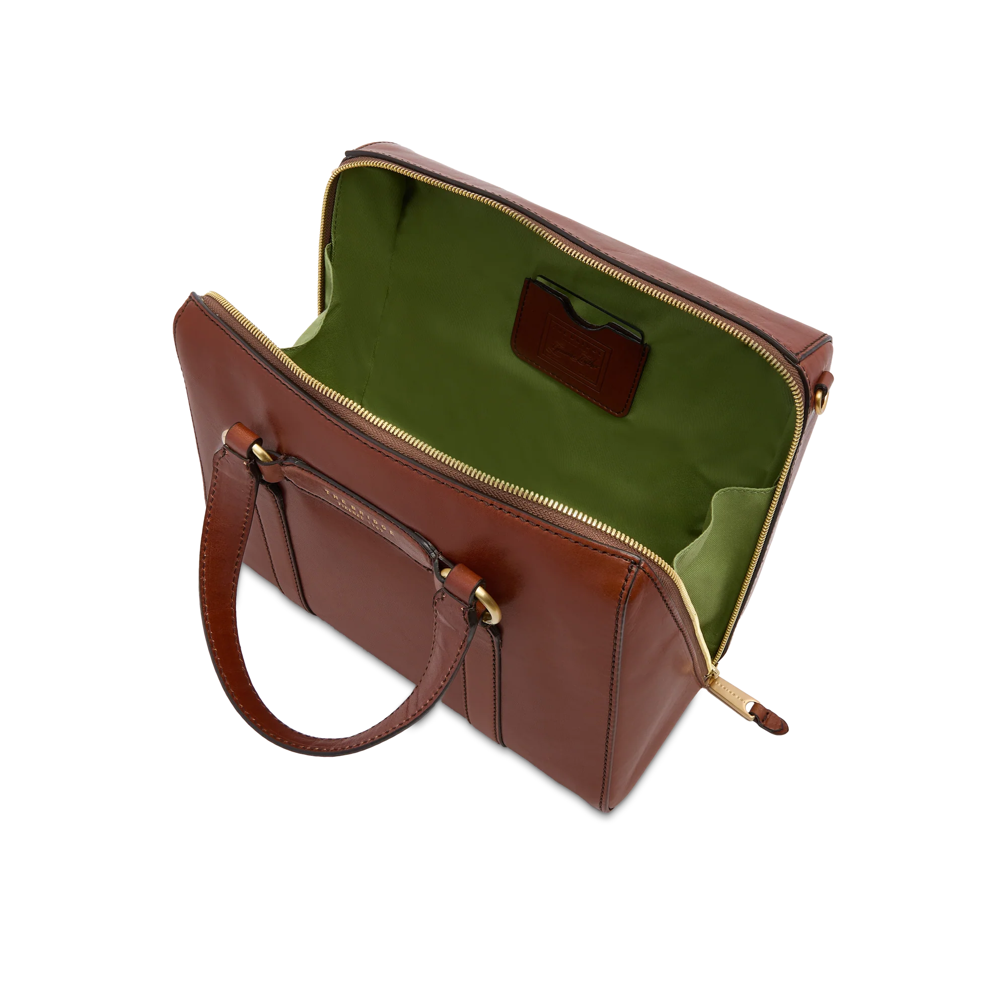Large leather handbag with shoulder strap - Image 4