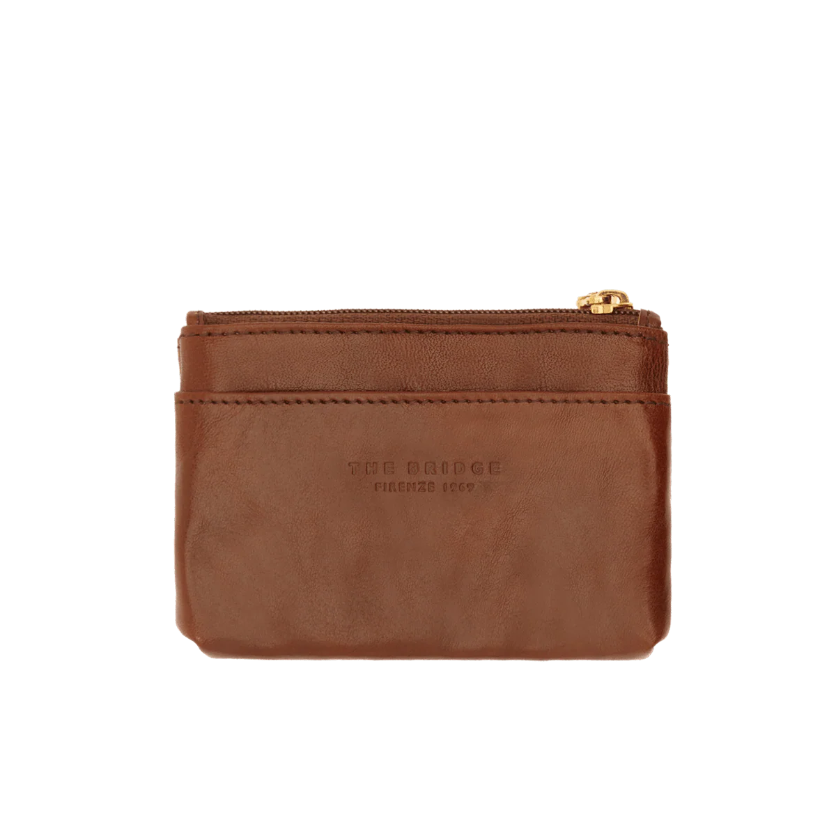 Leather key holder with two zipped compartments - Image 3