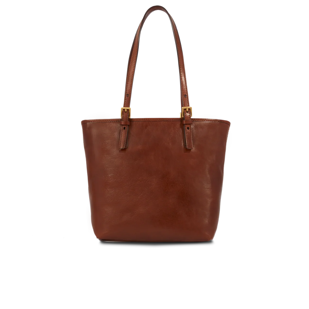 Leather shopper bag with zip - Image 3