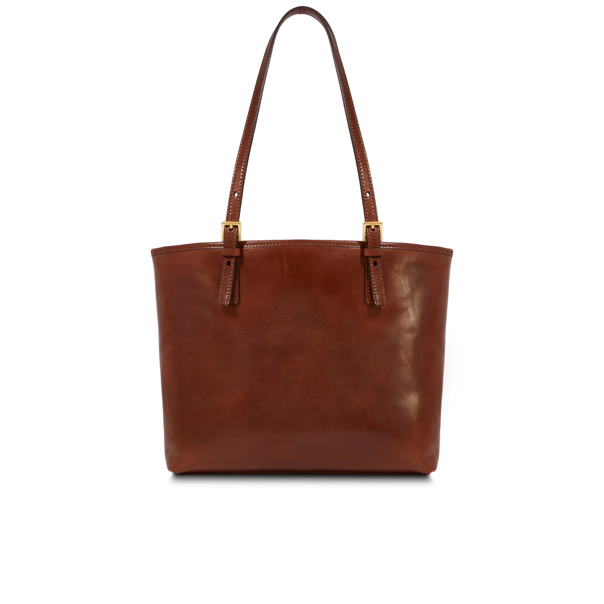 Leather shopper bag with zip - Image 3