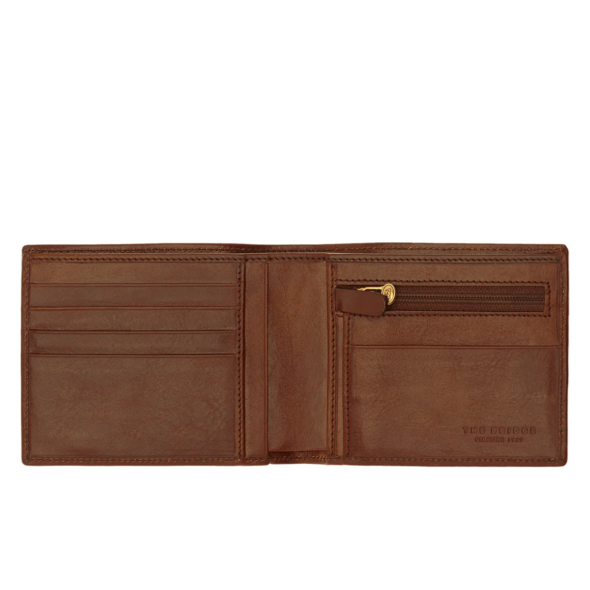Men’s leather wallet with zipped coin pocket - Image 2