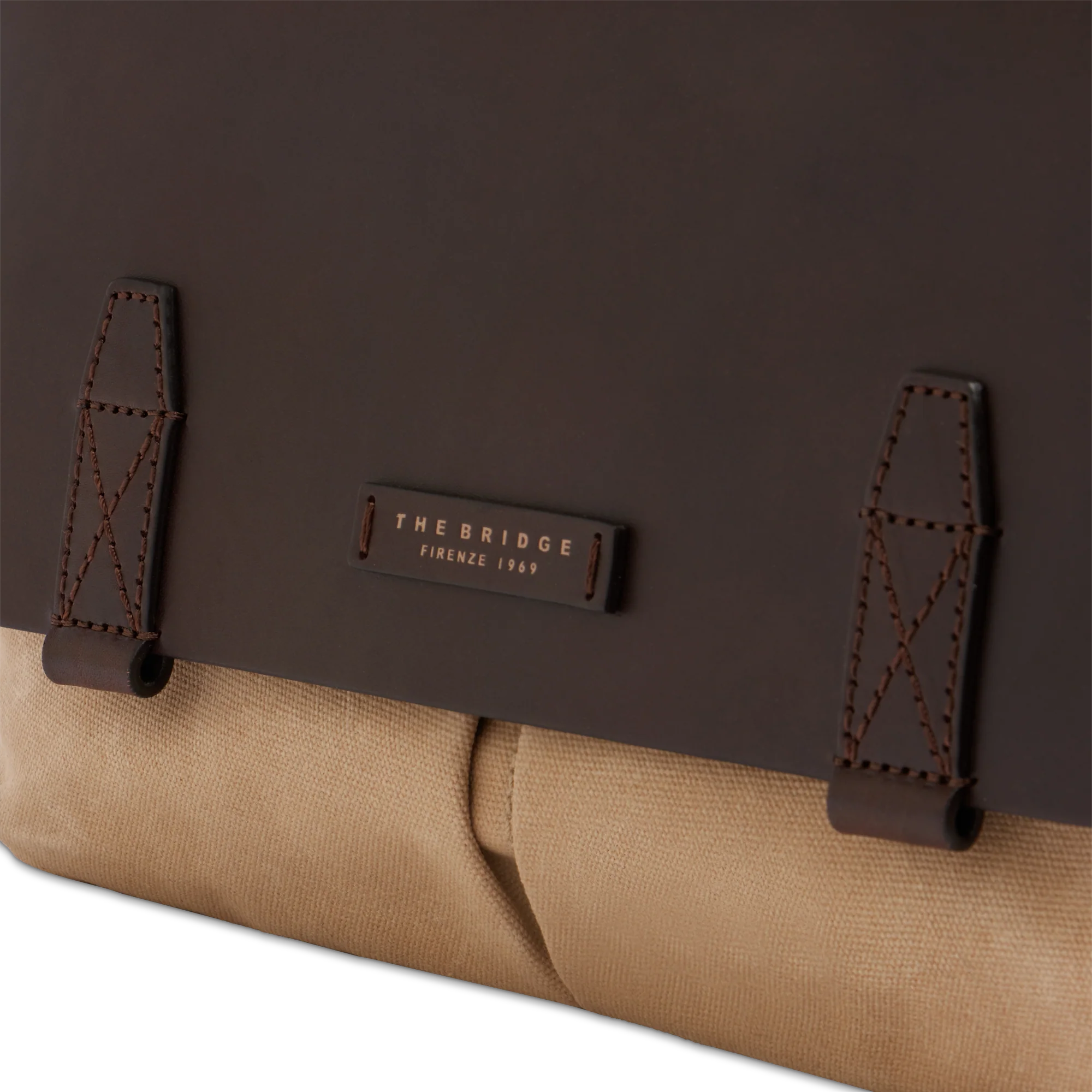 Leather and fabric briefcase - Image 5