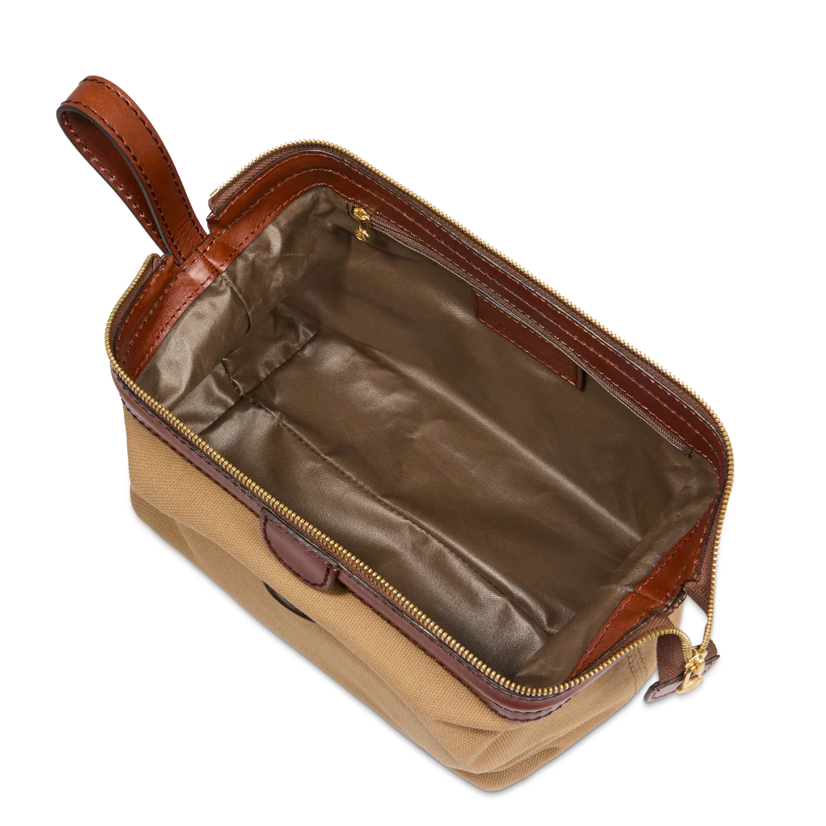 Leather and fabric toiletry bag - Image 4