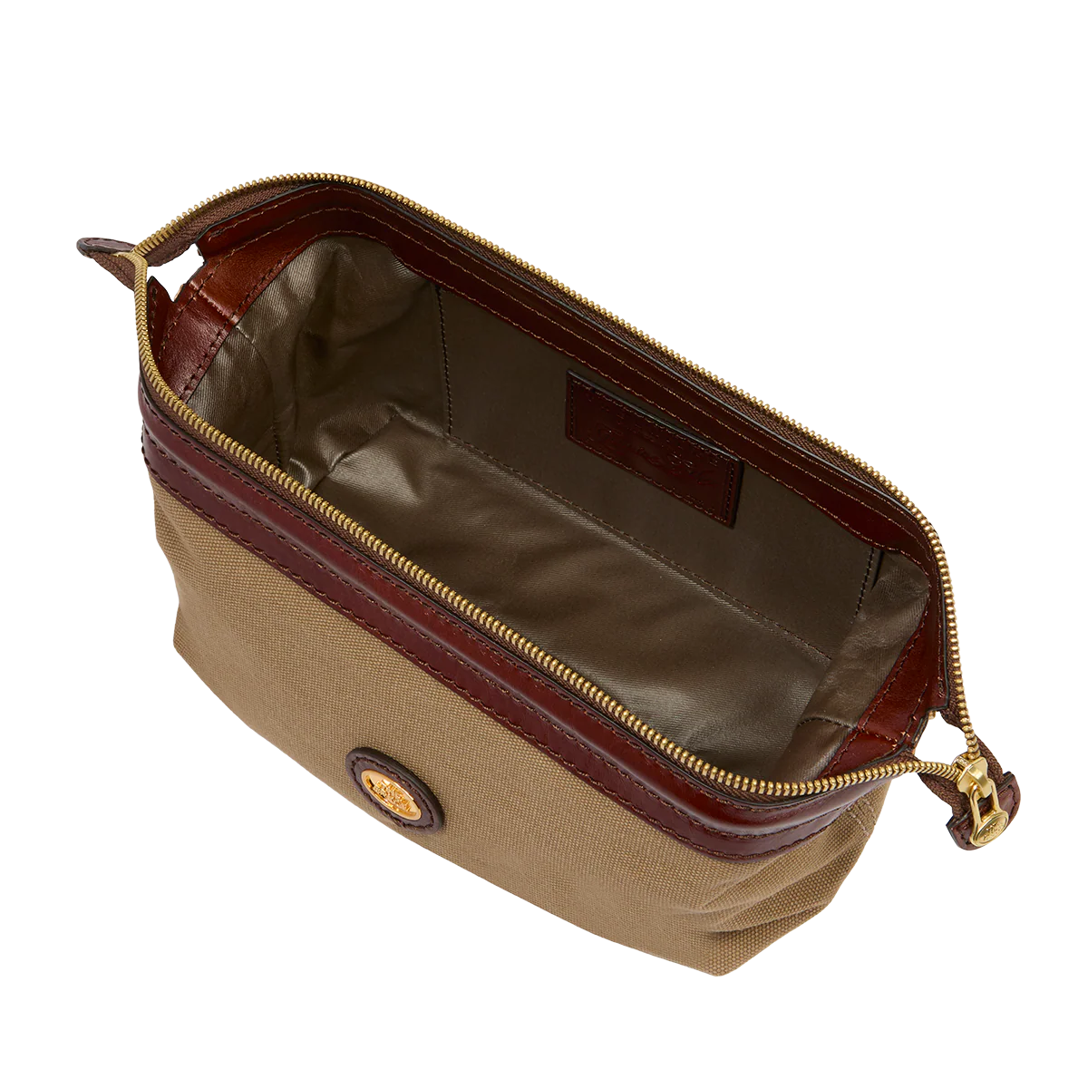 Leather and fabric toiletry bag - Image 4