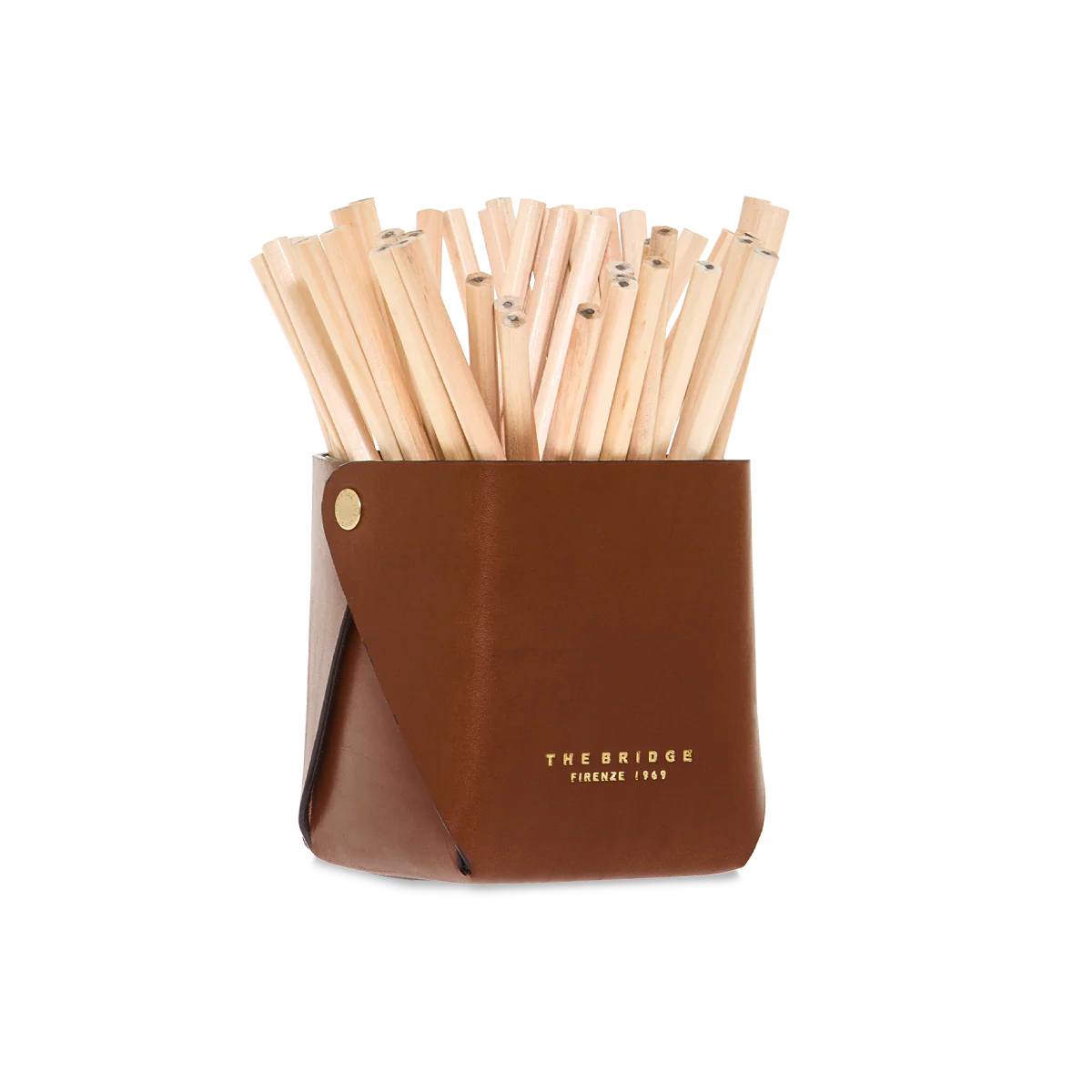 Leather pen holder