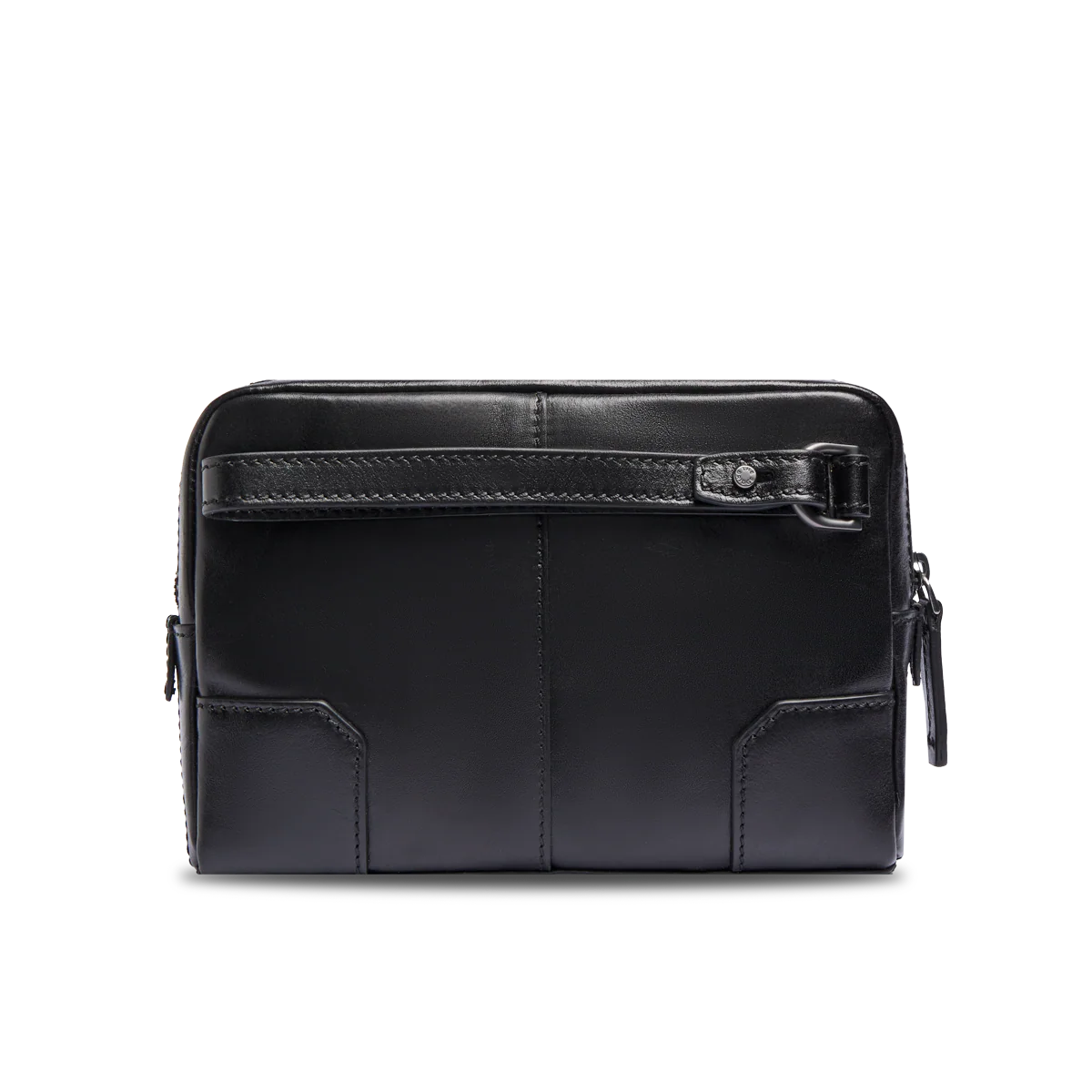 Men's leather pouch with zip - Image 3