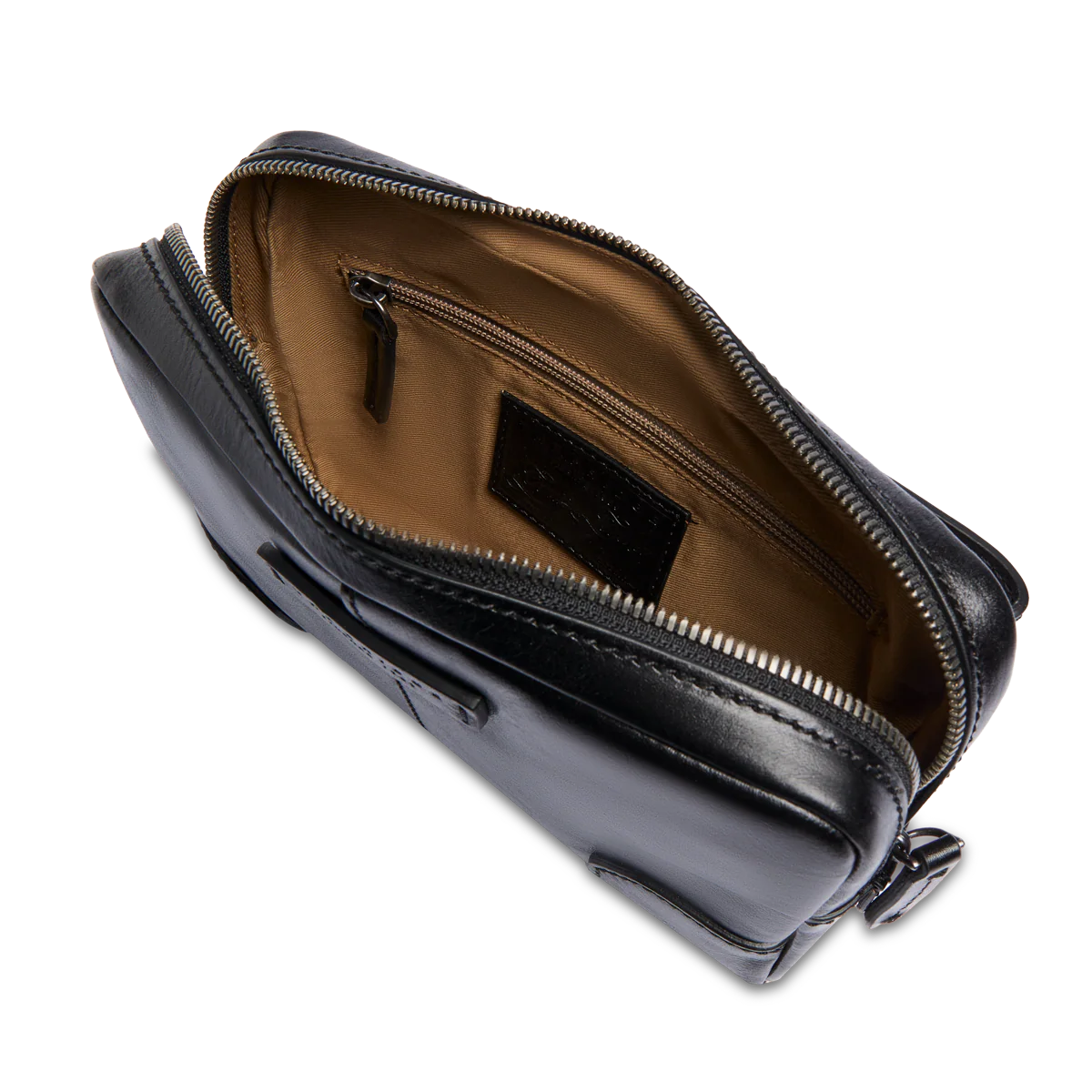Men's leather pouch with zip - Image 4