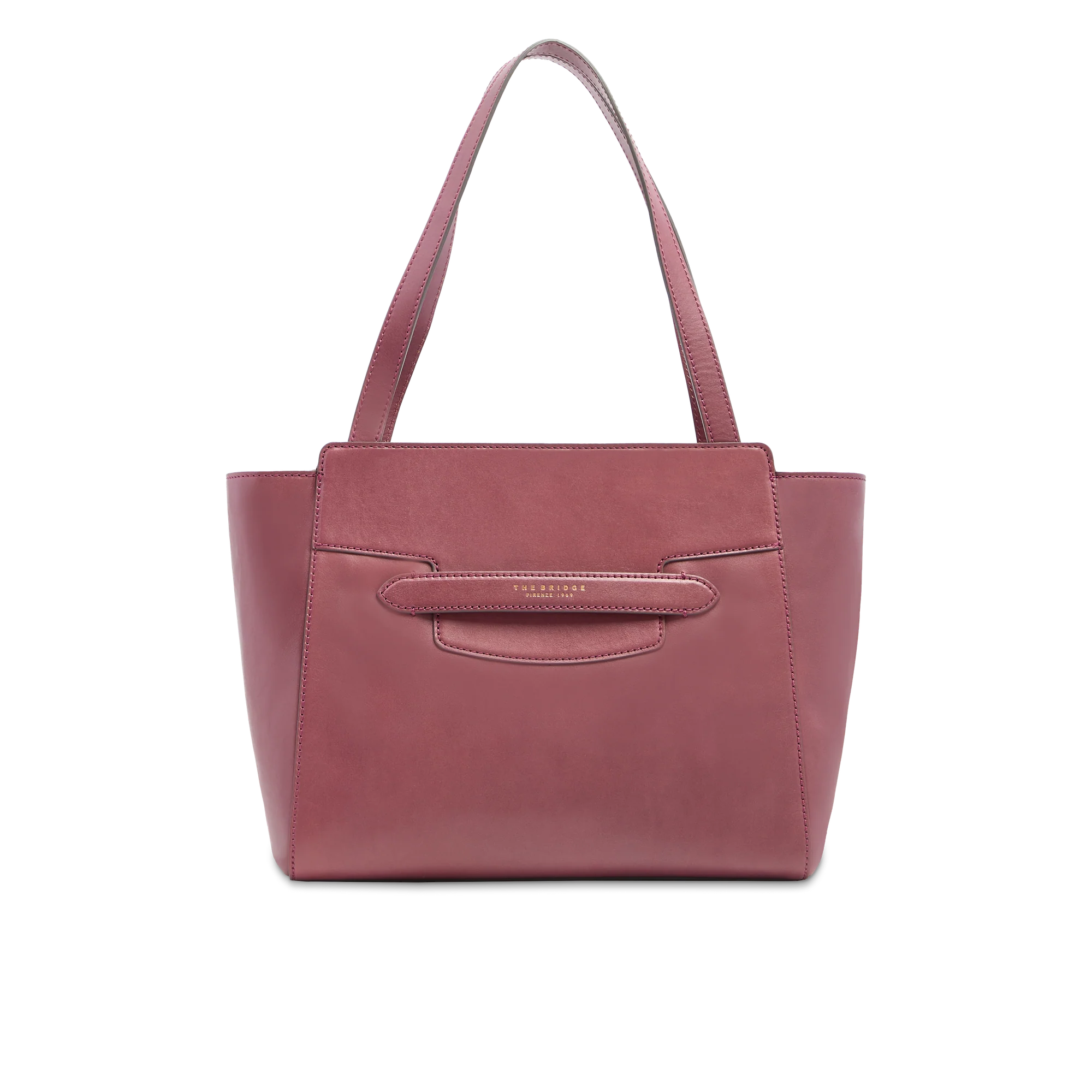 Leather shopper bag
