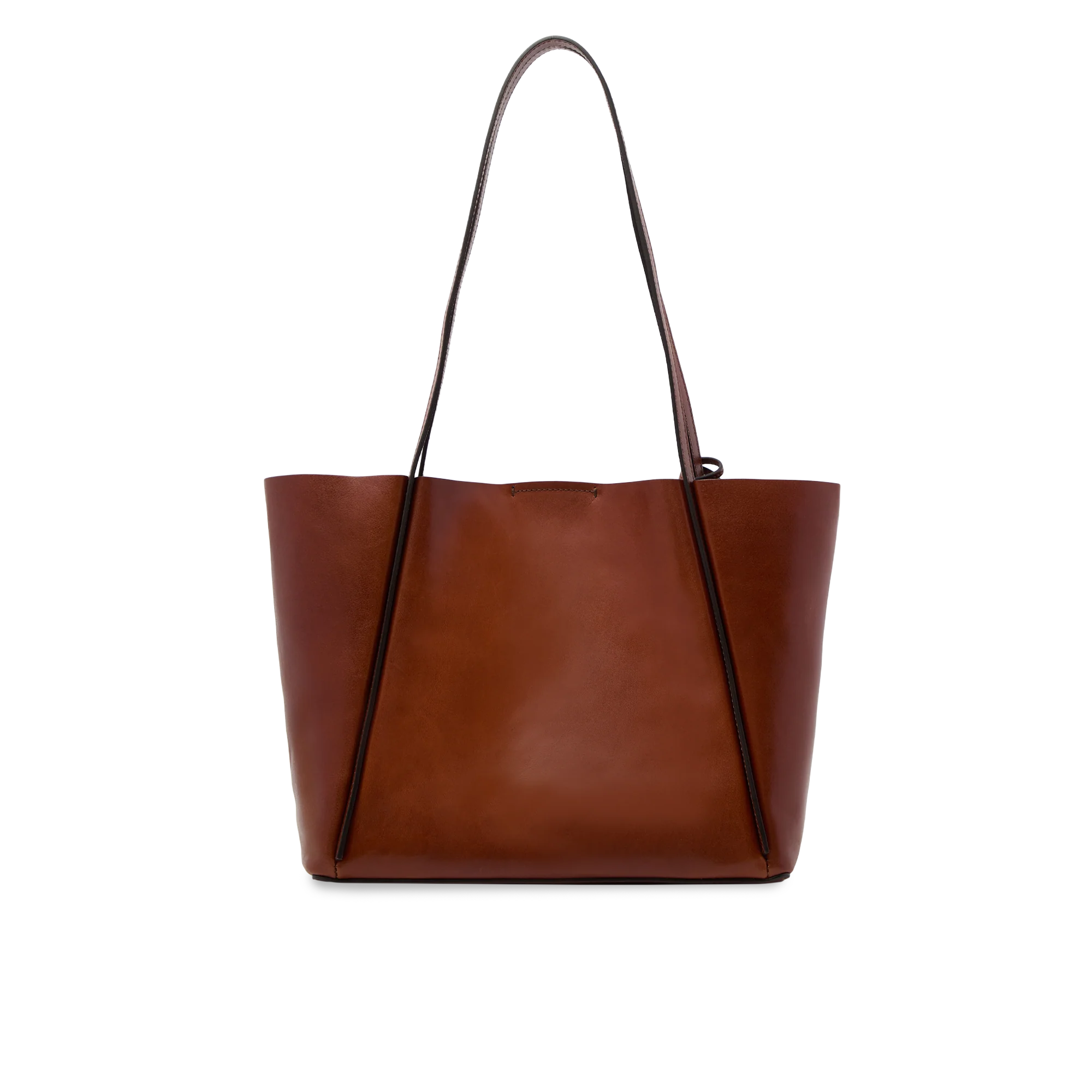 Leather shopper bag with matching pouch - Image 3