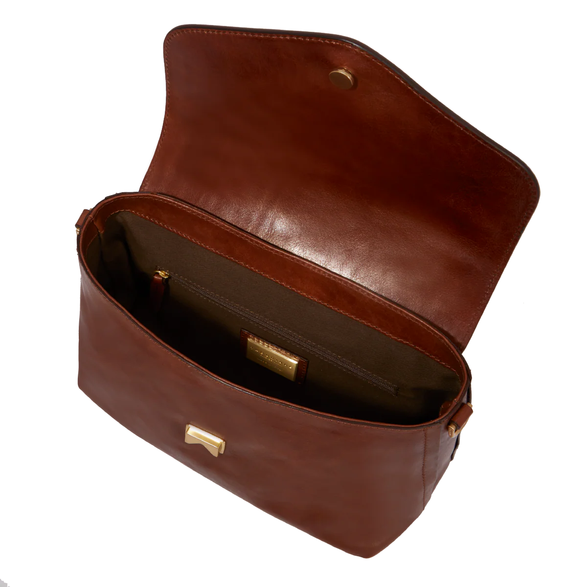 Leather handbag with removable shoulder strap - Image 4