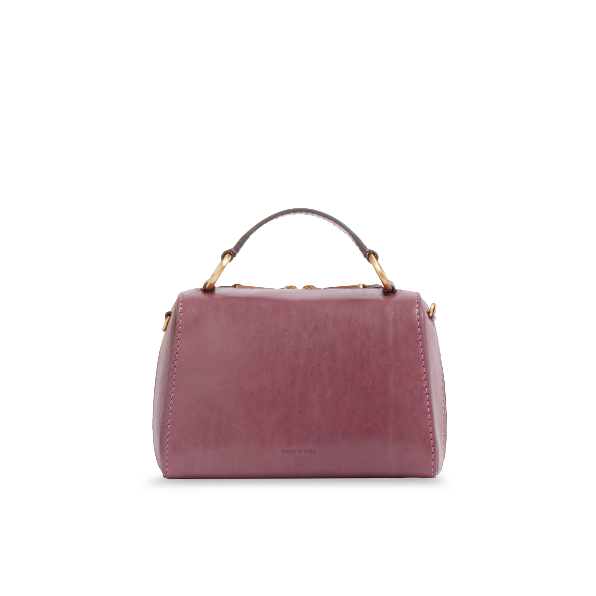 Leather handbag with removable shoulder strap - Image 3