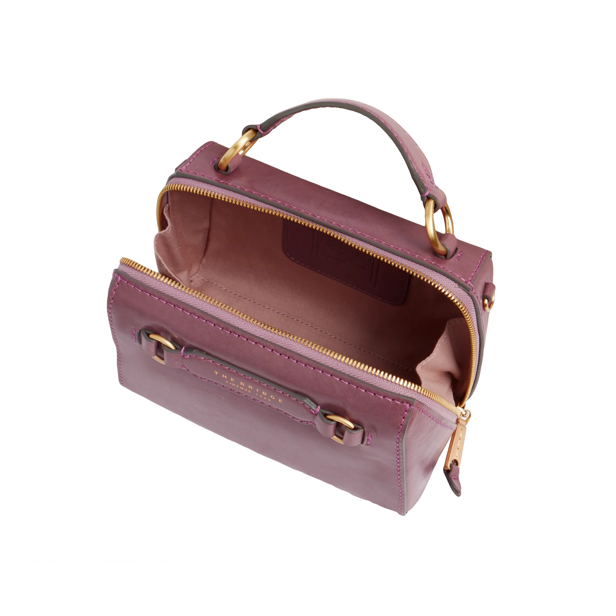 Leather handbag with removable shoulder strap - Image 4