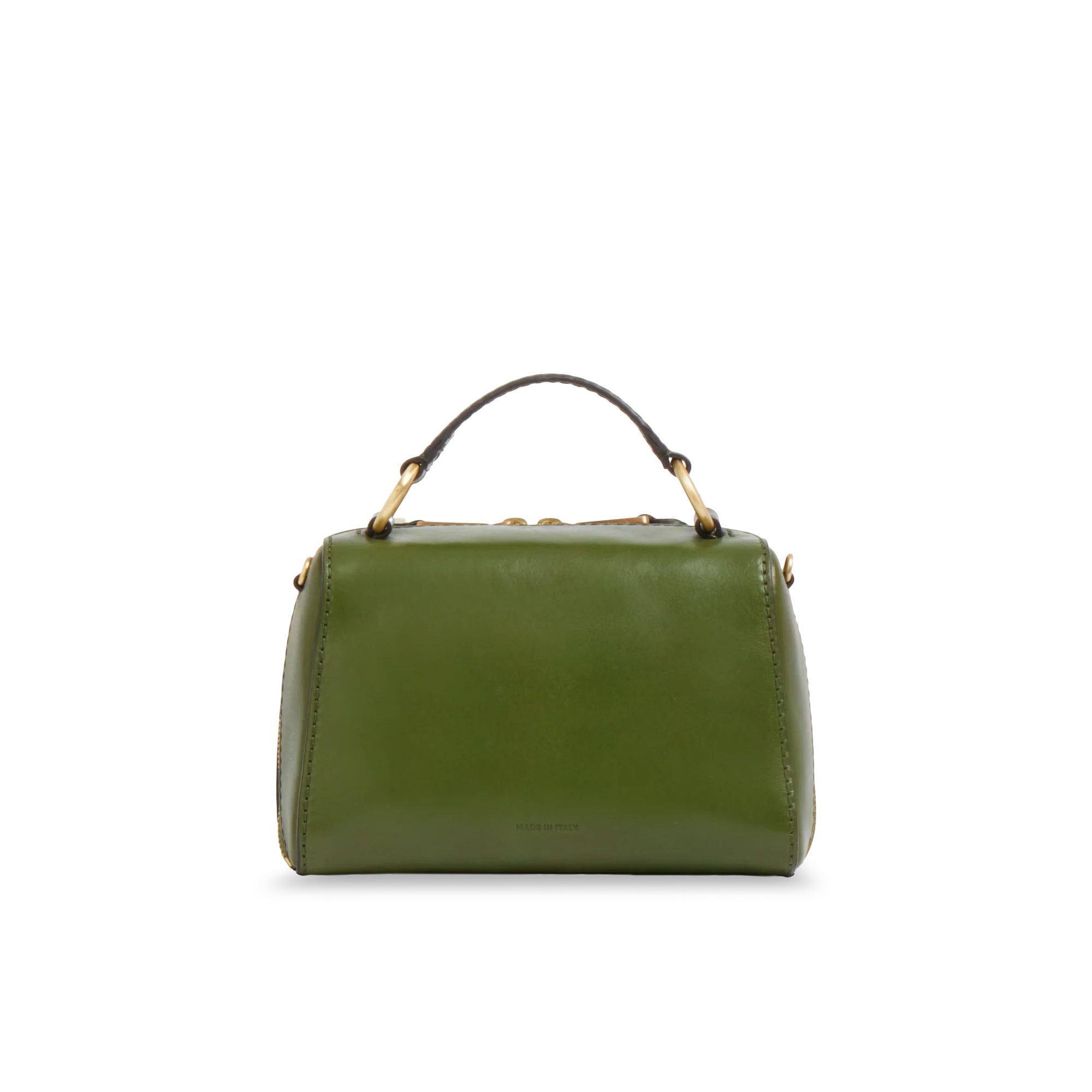Leather handbag with removable shoulder strap - Image 3