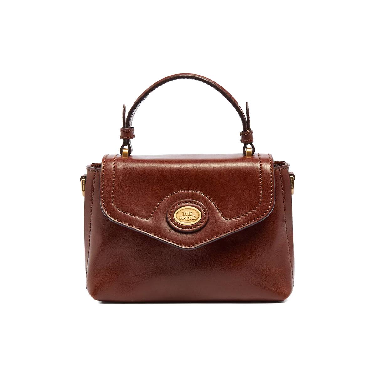 Mini leather handbag with removable shoulder strap