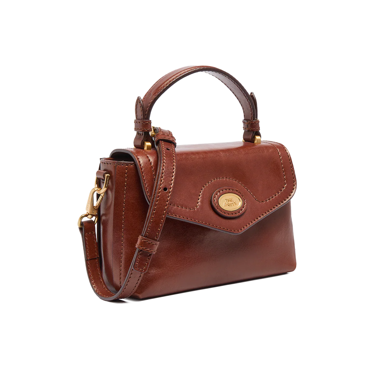 Mini leather handbag with removable shoulder strap - Image 2