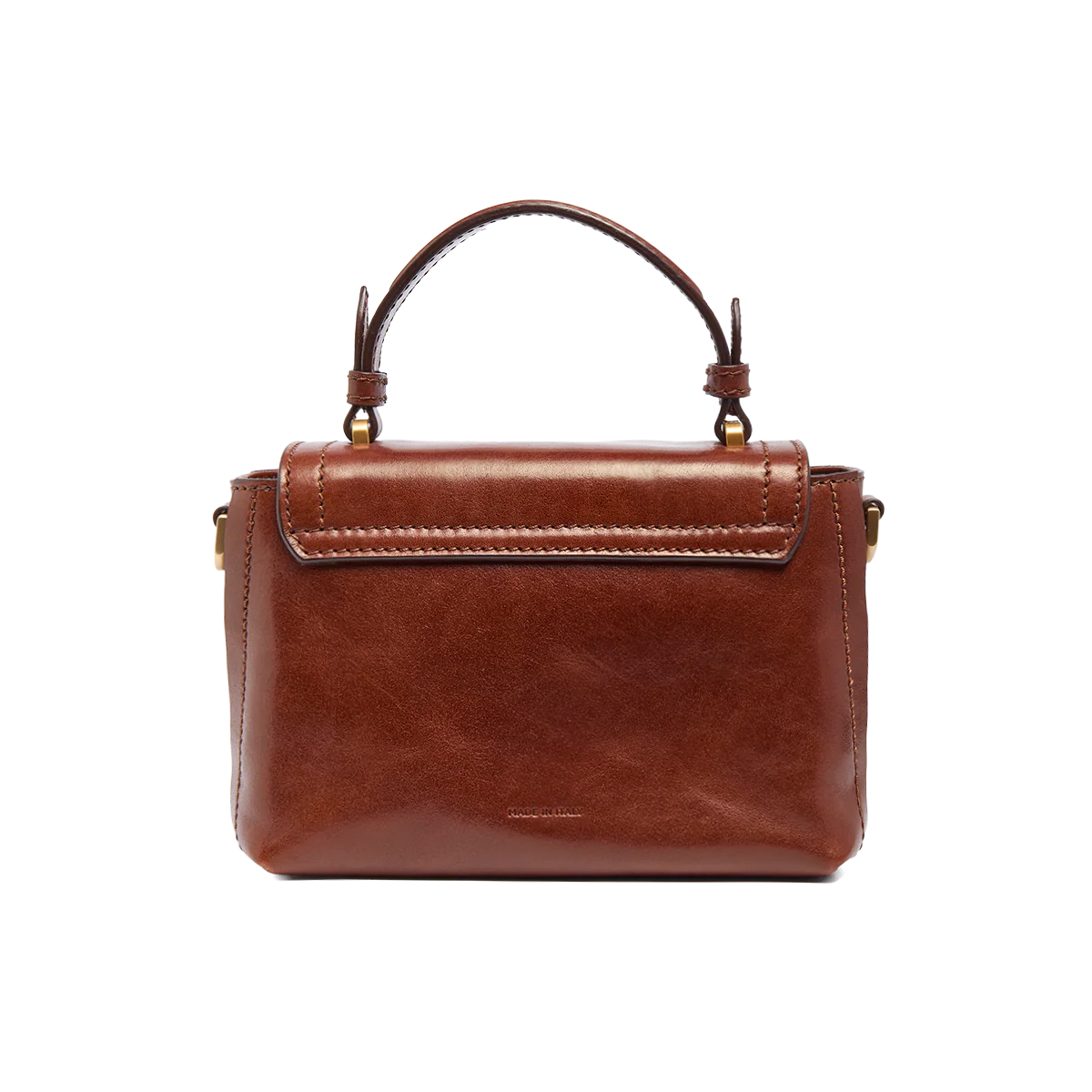 Mini leather handbag with removable shoulder strap - Image 3