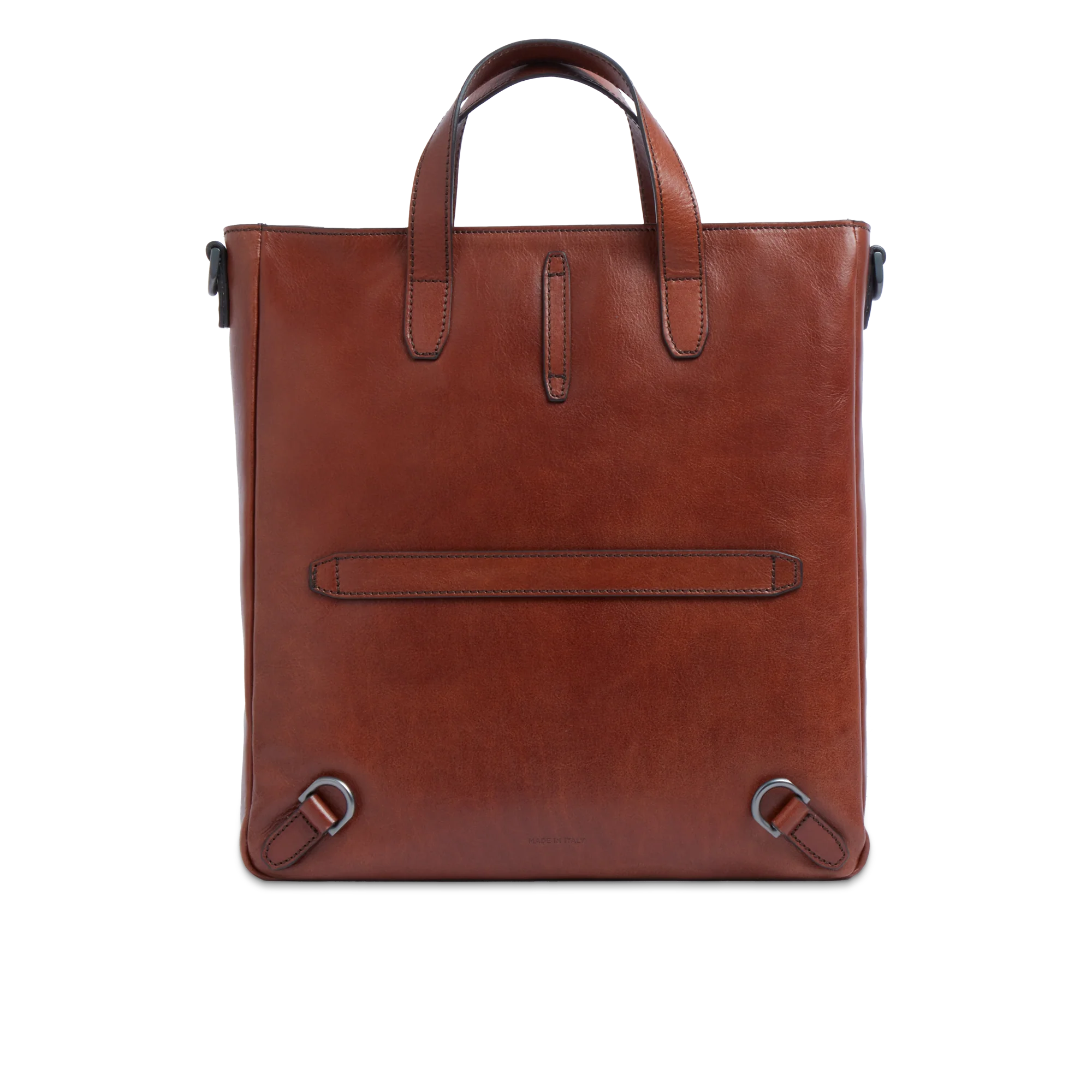 Leather and fabric briefcase with shoulder strap - Image 3