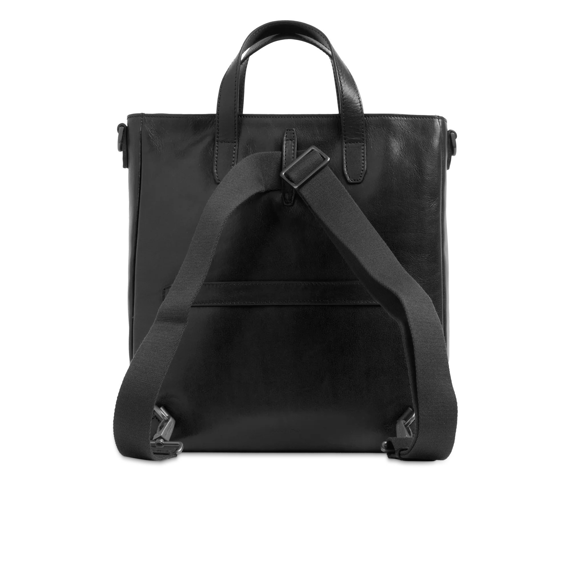 Leather and fabric briefcase with shoulder strap - Image 6