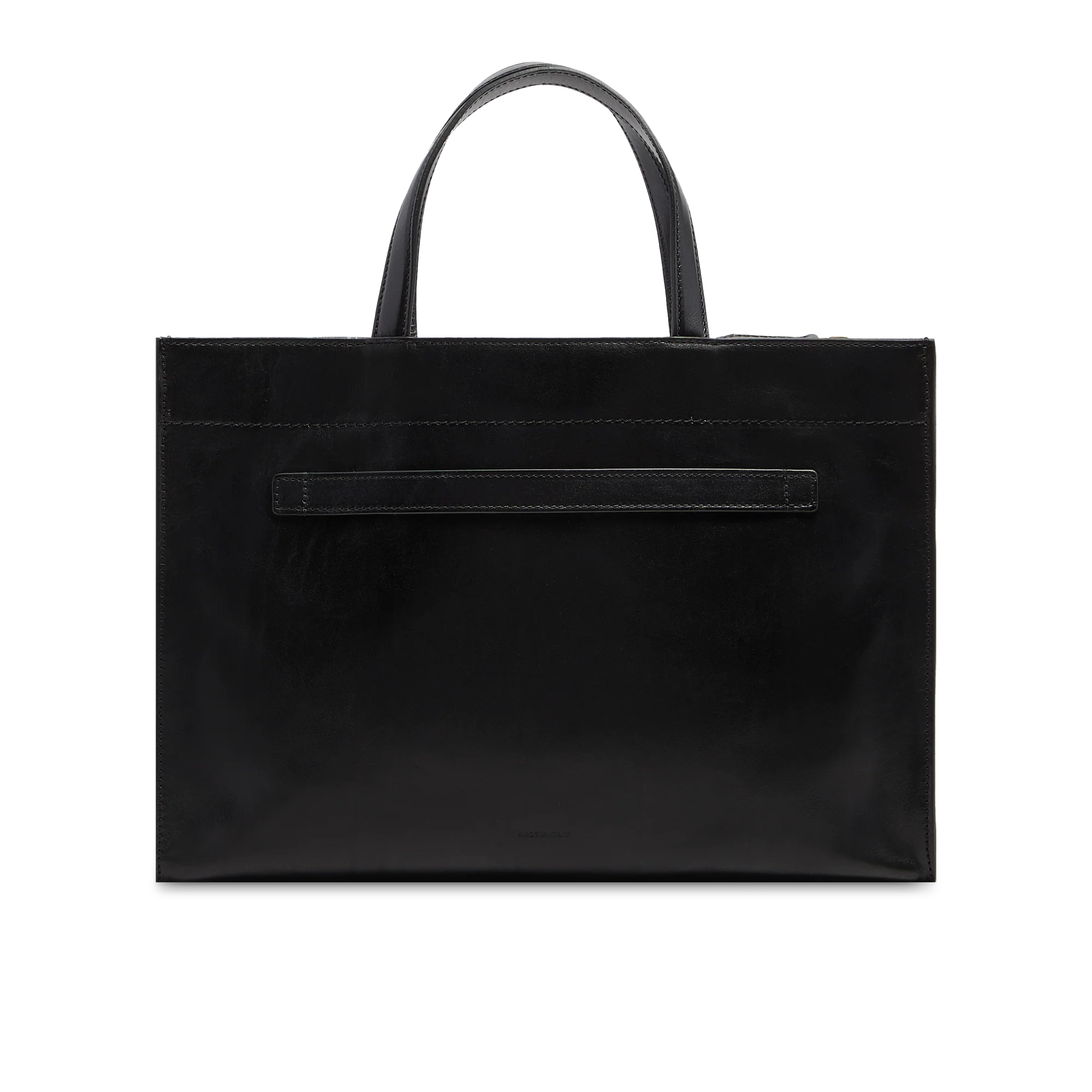 Leather handbag with removable shoulder strap - Image 3