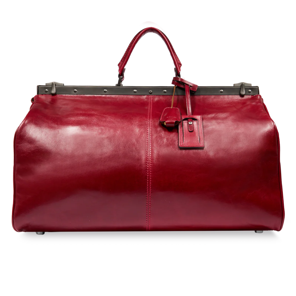 Leather travel duffle bag - Image 3