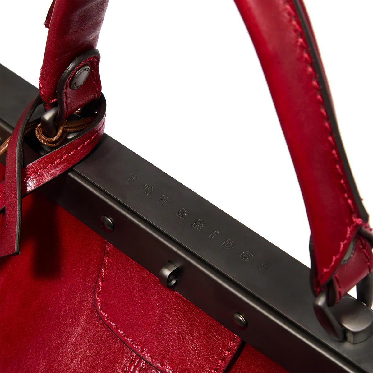 Leather travel duffle bag - Image 5