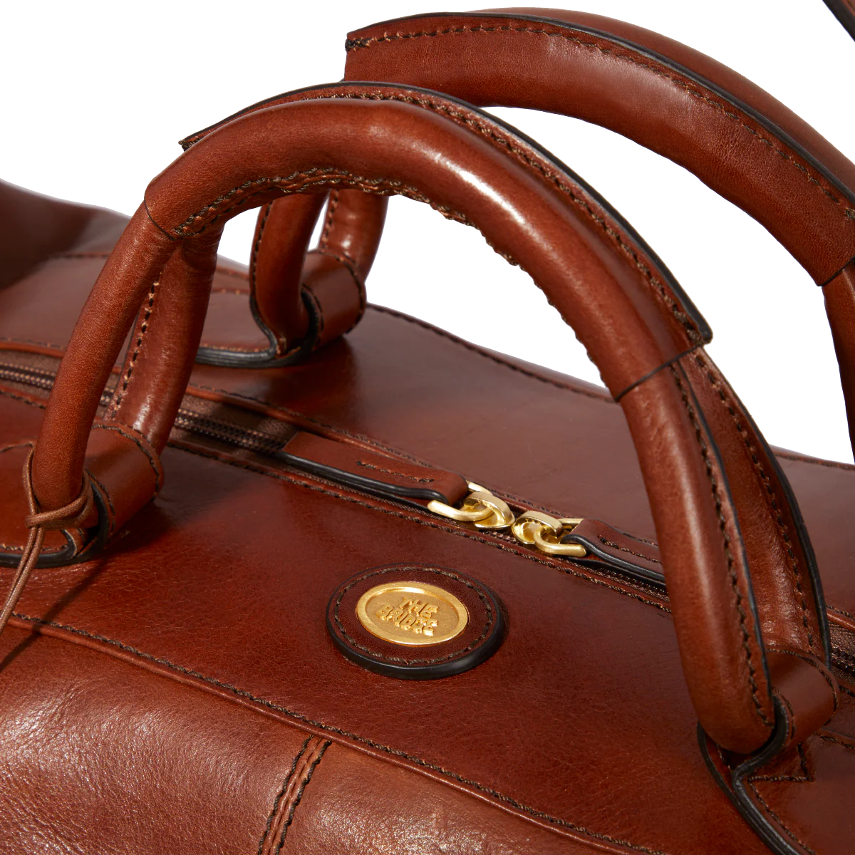 Leather travel duffle bag - Image 5