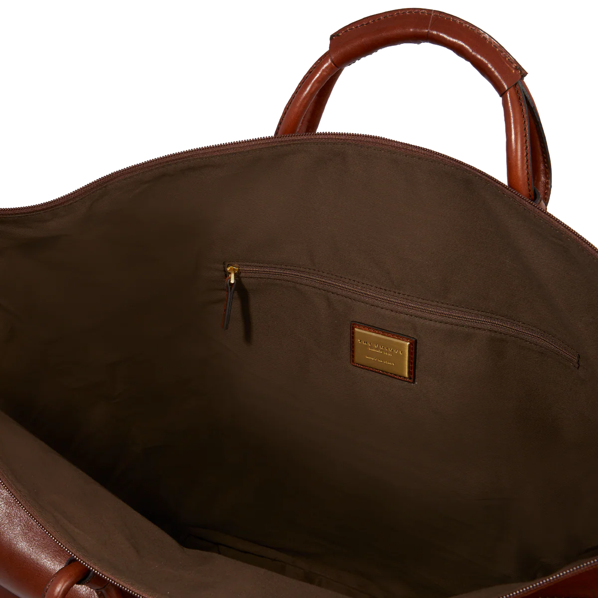Leather travel duffle bag - Image 6