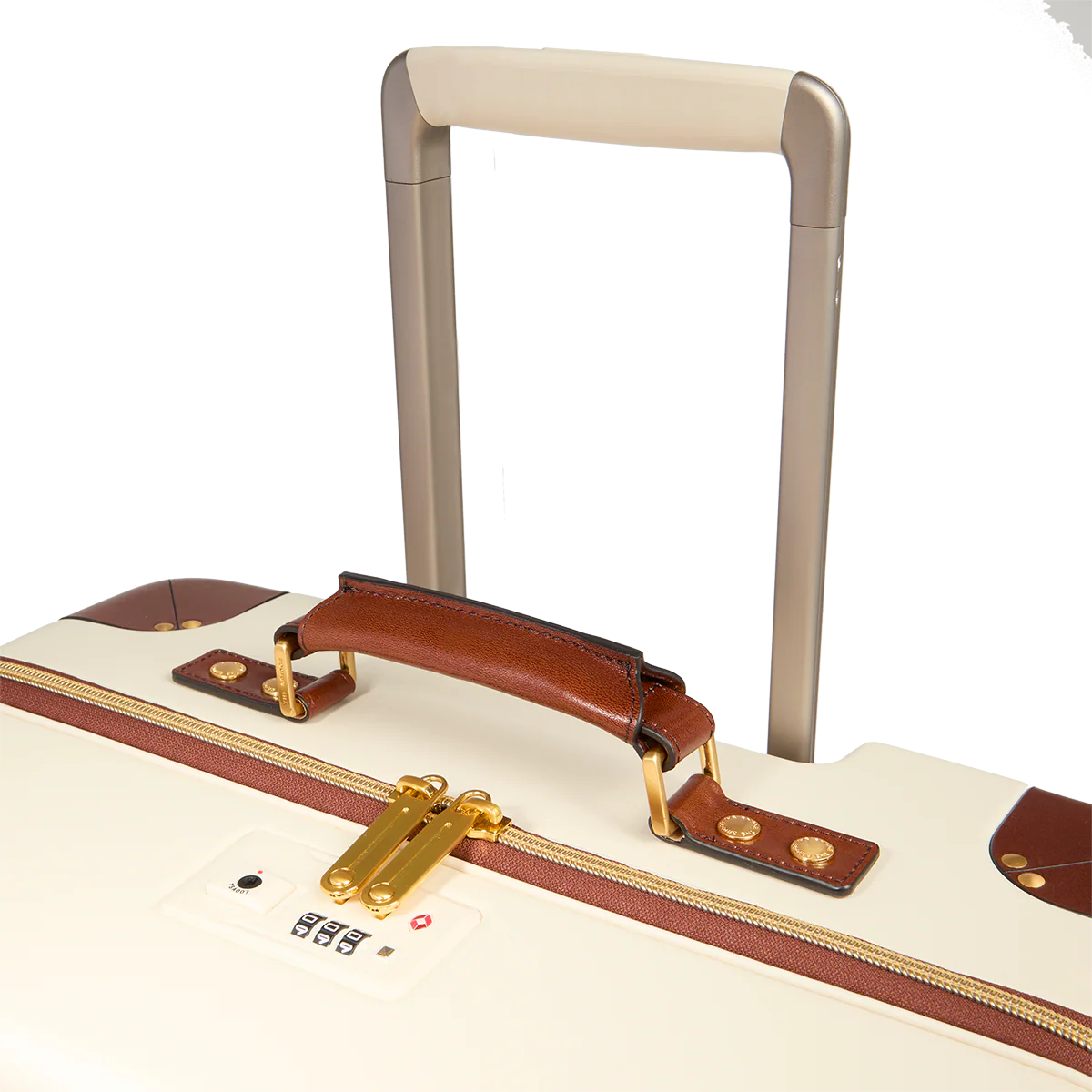 Leather and polycarbonate trolley medium size - Image 5
