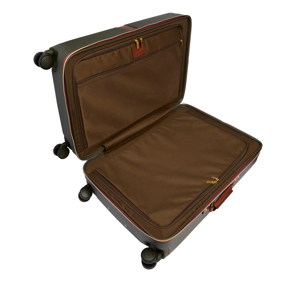 Leather and polycarbonate trolley medium size - Image 4